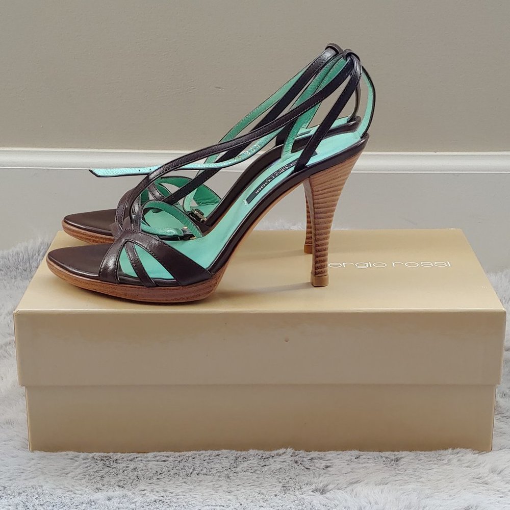 SERGIO ROSSI Platform Leather Heels - Picture 3 of 11